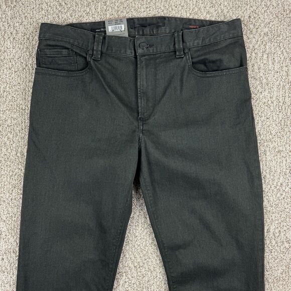 Alberto Pipe Jeans Mens 33x34 DS Dual FX Denim Dark Green Regular Fit NWT - Picture 2 of 16